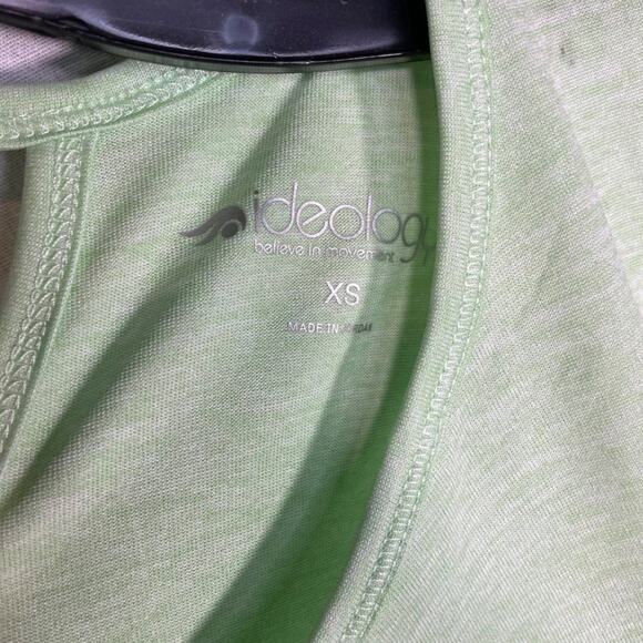Ideology womens Heathered Keyhole-Back Tank Top green XS - Picture 10 of 10